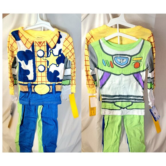 Toy Story ~ Woody & Buzz Toddler Pajamas, 2 Sets Top & Bottom, 4 Pieces, NWT - Picture 1 of 2